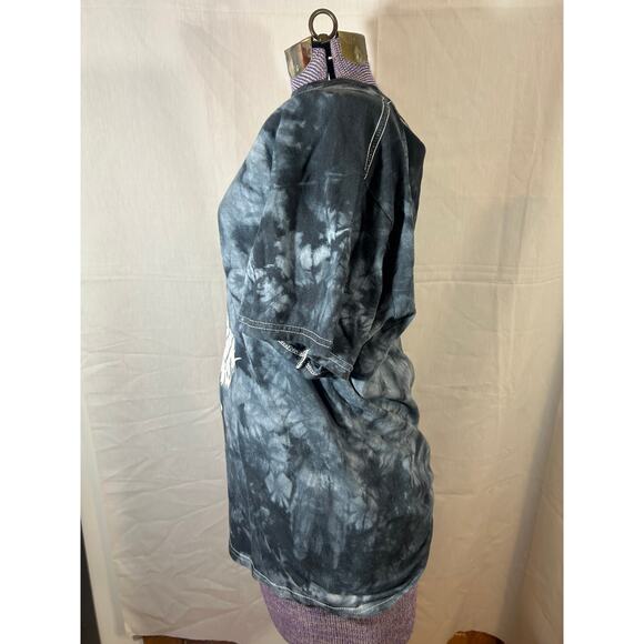Old Smosh Black and Gray Tie-Dye Short Sleeve Tee - Picture 2 of 4